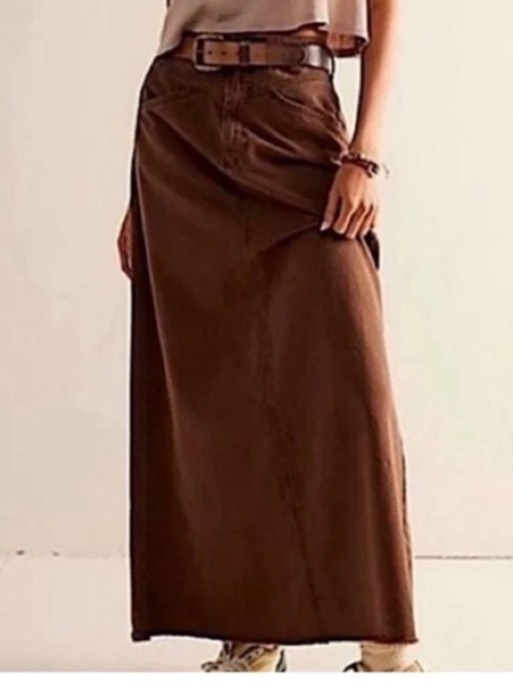 Free people Brown Maxi Skirt – Came as you are